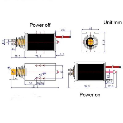 1U578 DC 12V 24V سلونوئید خطی فریم باز قدرتمند با کشش 10 میلی‌متری