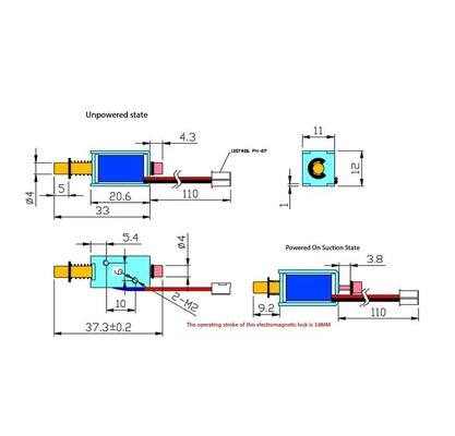 U1054s-2-001 قفل الکترومغناطیسی / سولینوئید / لوازم جانبی کابینت قفل هوشمند / سولینوئید فشار کش